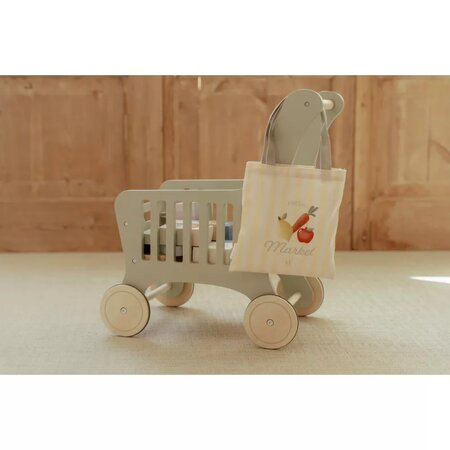Cos de cumparaturi din lemn cu accesorii, +2 ani, Little Dutch 808423