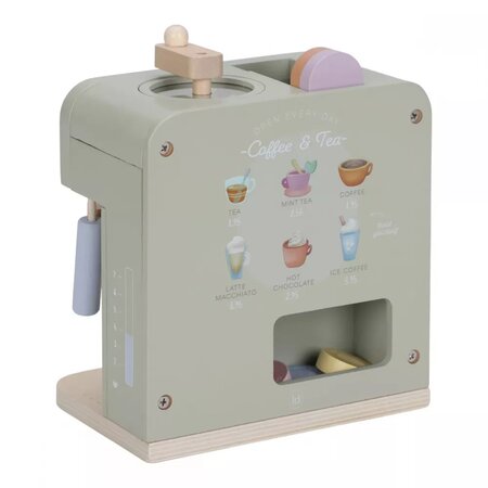 Espressor de cafea din lemn FSC, Verde, +3 ani, Little Dutch 808507