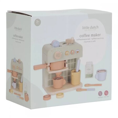 Espressor de cafea din lemn FSC, Verde, +3 ani, Little Dutch 808502