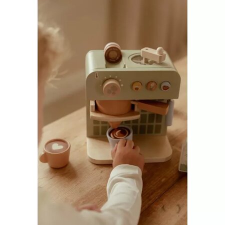 Espressor de cafea din lemn FSC, Verde, +3 ani, Little Dutch 808503