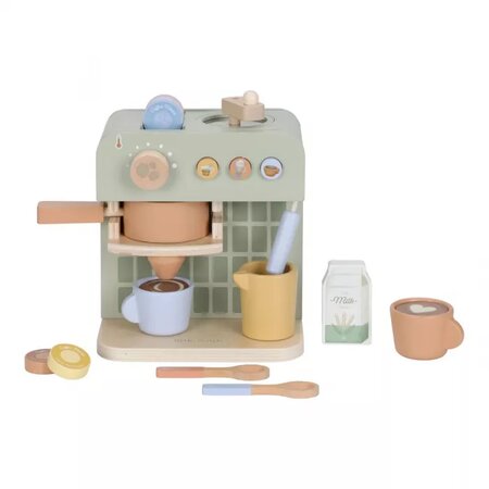 Espressor de cafea din lemn FSC, Verde, +3 ani, Little Dutch