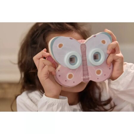 Dispozitiv din lemn cu discuri cu imagini in forma de fluture Fairy Garden, 3 ani+, Little Dutch 808971