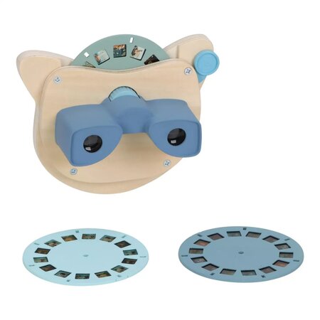 Dispozitiv din lemn cu discuri cu imagini in forma de Vulpe Forest Friends, 3 ani+, Little Dutch 808960