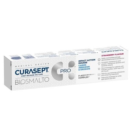 Pasta de dinti pentru fluorizare Biosmalto Mousse, 50 ml, Curasept 809002