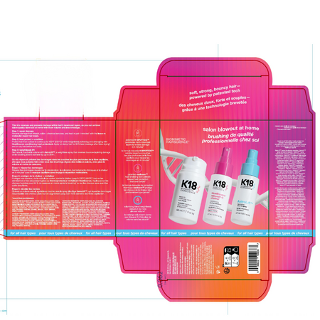 Set pentru repararea, protectia termica si coafarea parului Salon Blowout at Home, K18 809034