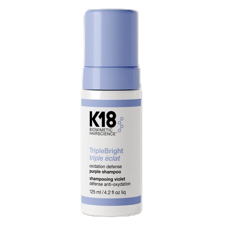 Sampon violet pentru par blond Triple Bright, 125 ml, K18