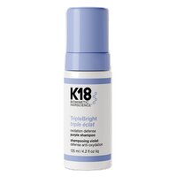 Sampon violet pentru neutralizarea tonurilor galbene Triple Bright Purple Shampoo, 125 ml, K18