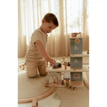 Parcare din lemn FSC cu accesorii, 3 ani+, Little Dutch 809181