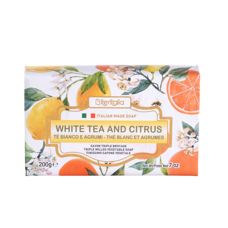 Sapun vegetal cu Ceai Alb si Citrice, 200 g, Iteritalia 809229