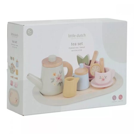 Set de ceai din lemn FSC, 3 ani+, Little Dutch 809251