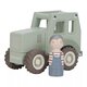 Tractor din lemn FSC cu fermier, Verde, 18 luni+, Little Dutch 809271