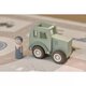 Tractor din lemn FSC cu fermier, Verde, 18 luni+, Little Dutch 809275
