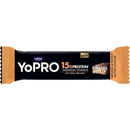 Baton cu banana si unt de arahide, 45 g, Yopro