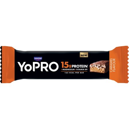 Baton proteic cu aroma de caramel, 45 g, Yopro