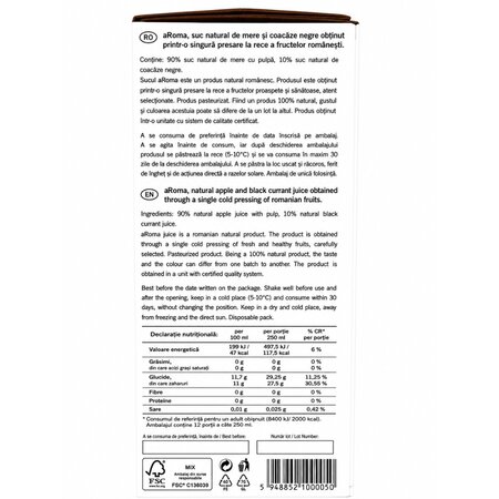 Suc natural de mere si coacaze negre, 3 L, Aroma 809592