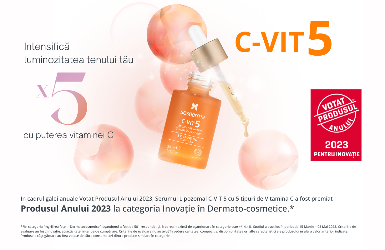 C-VIT 5, premiat Produsul Anului 2023 la categoria Inovație &icirc;n Dermato-cosmetice