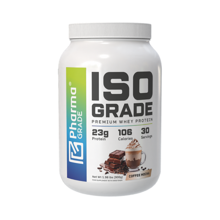 Proteina din zer Iso Grade Whey Protein, Coffee Mocha, 900 g, Pharma Grade