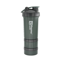 Shaker din plastic, 450 ml, Verde, Pharma Grade