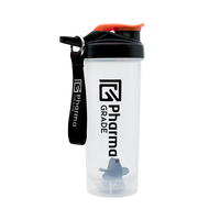 Shaker transparent din plastic, 700 ml, Pharma Grade