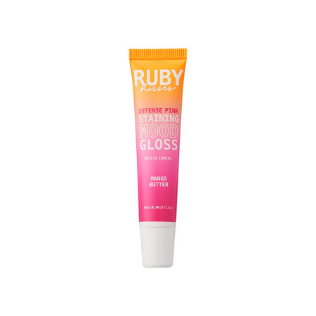 Gloss de buze Mood Gloss, 02 Intense Pink Staining, 10 ml, Ruby Kisses