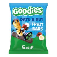 Batoane din fructe cu arahide, curmale si alune de padure, 3 ani+, 5 x 20 g, Goodies Snacks