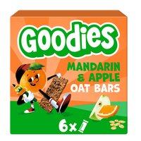 Batoane din ovaz integral cu mandarine si mere, 3 ani+, 6 x 23g, Goodies Snacks