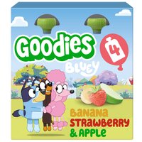Piure de banane, capsuni si mere Bluey, 3 ani+, 4x100g, Goodies Snacks