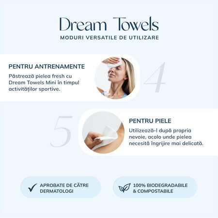 Prosoape faciale de unica folosinta Dream Towels Mini, 10 bucati, Clo Skin 811269
