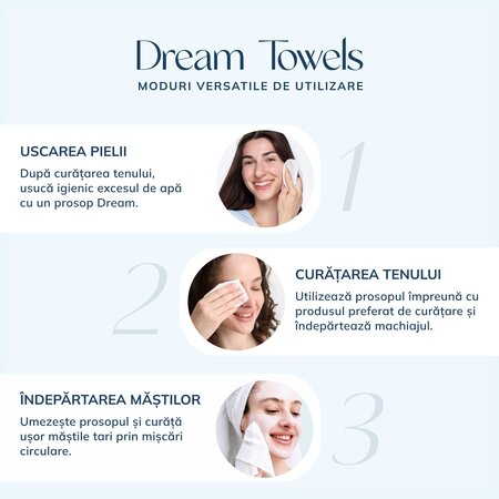 Prosoape faciale de unica folosinta Dream Towels Mini, 10 bucati, Clo Skin 811268