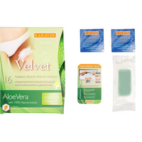 Benzi depilatoare pentru linia bikinilor cu Aloe Vera, 16 benzi + 2 servetele, Velvet