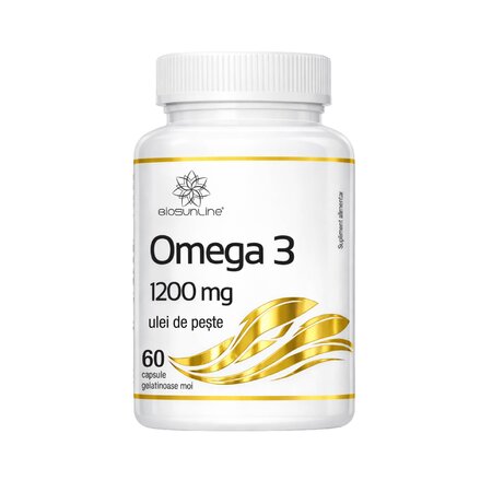 Omega 3, 1200 mg, 60 capsule gelatinoase moi, BioSunLine