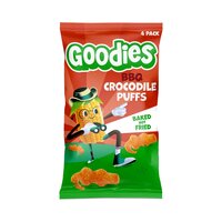 Snack crocodil din porumb cu barbecue, 3 ani+, 4 x 12 g, Goodies