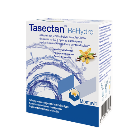 Supliment alimentar cu electroliti Tasectan ReHydro, 6 plicuri, Montavit