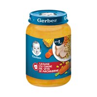 Piure Legume cu carne de Vita si macaroane, 9 luni+, 190 g, Gerber