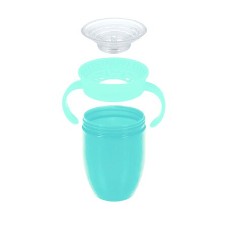 Pahar 360° cu manere Wonder Cup, Diverse culori, 6 luni+, 1 buc,150 ml, Nuby 812103