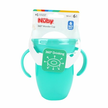Pahar 360° cu manere Wonder Cup, Diverse culori, 6 luni+, 1 buc,150 ml, Nuby 812095