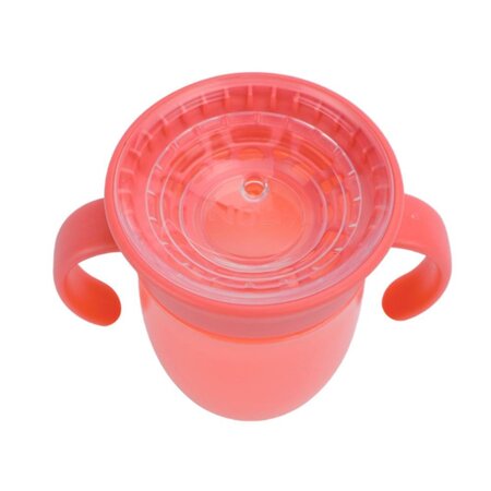 Pahar 360° cu manere Wonder Cup, Diverse culori, 6 luni+, 1 buc,150 ml, Nuby 812107