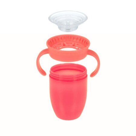 Pahar 360° cu manere Wonder Cup, Diverse culori, 6 luni+, 1 buc,150 ml, Nuby 812106