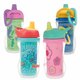 Pahar izoterm cu pereti dubli si carabina, Diverse culori, 6 luni+, 1 buc, 260 ml, Nuby 812125