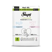 Scutece Natural H2O, marimea 4 Maxi, 7-14 kg, 60 bucati, Sleepy