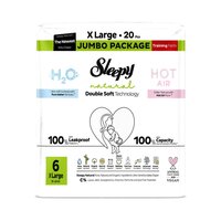 Scutece tip chilotel Natural H2O, marimea 6 X Large, 15-25 kg, 20 bucati, Sleepy