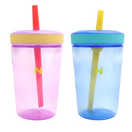 Pahar anti-scurgere cu pa, Diverse culori, 12 luni+, 1 buc, 440 ml, Nuby