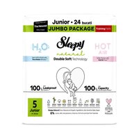 Scutece tip chilotel Natural H2O Jumbo, marimea 5 Junior, 11-18 kg, 24 bucati, Sleepy