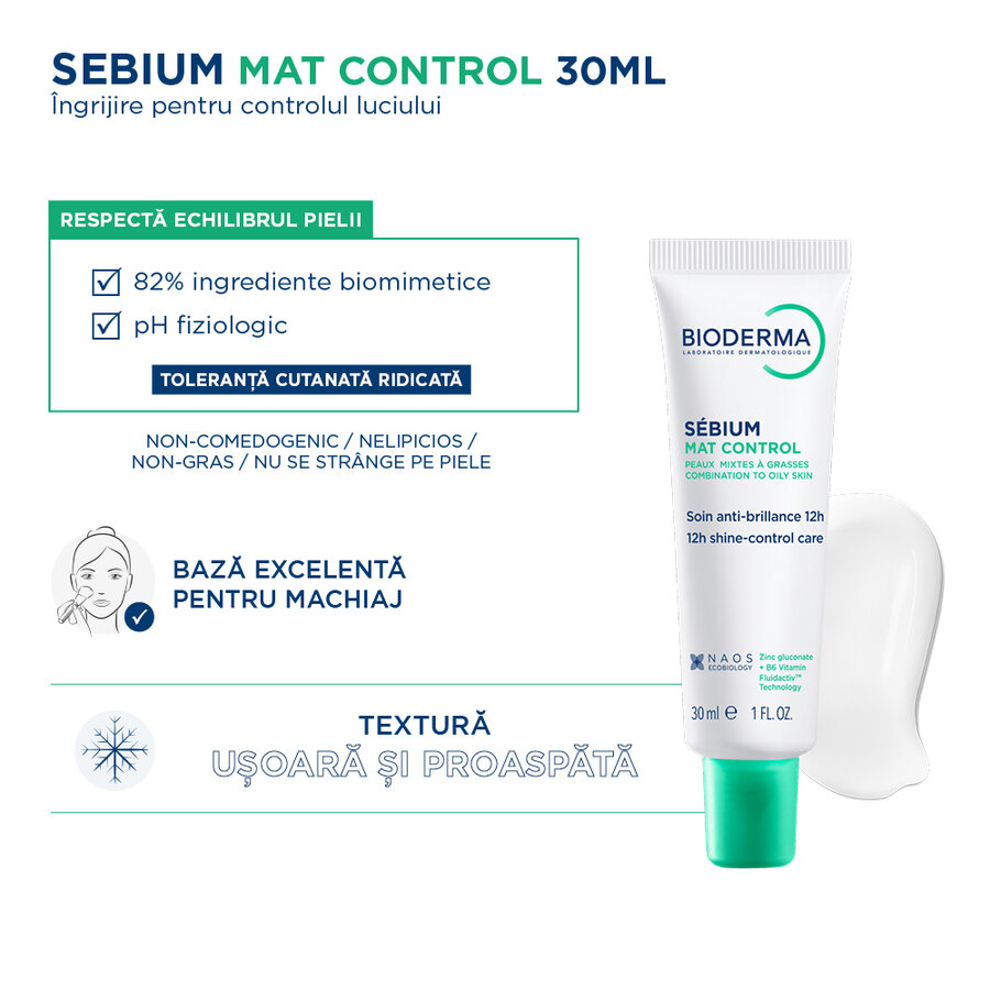 Bioderma Sebium Mat Control - descriere produs