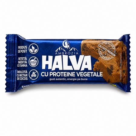 Halva cu Proteine vegetale si Nectar de Cocos, 50 g, Ambrozia