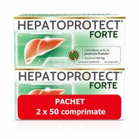 Pachet Hepatoprotect Forte, 2 x 50 comprimate, Biofarm