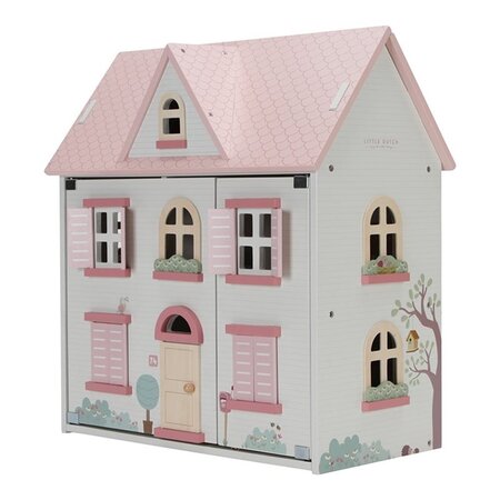 Casuta de papusi cu mobilier din lemn, 3 ani+, 1 bucata, Little Dutch 812350
