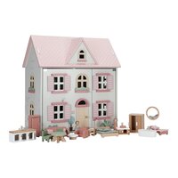 Casuta de papusi cu mobilier din lemn, 3 ani+, 1 bucata, Little Dutch