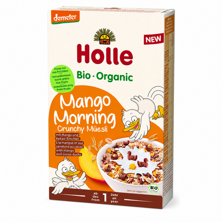 Cereale Bio Muesli crocant cu Mango si Cacao, 12 luni+, 200 g, Holle