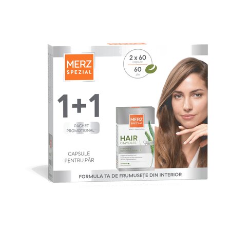 Pachet Capsule pentru par, 2x60 capsule, Merz Spezial